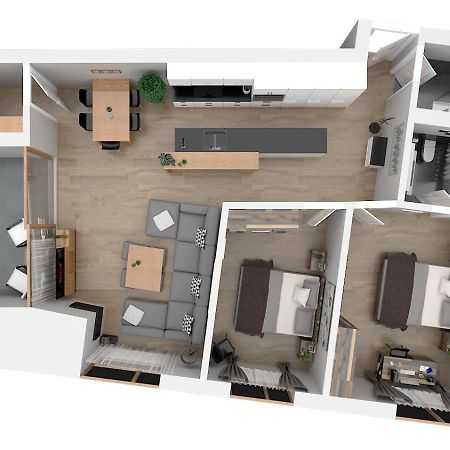 Montanas - Luxuswohnung Mit Kamin - Nahe Caumasee & Talstation فيلمز المظهر الخارجي الصورة